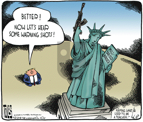 Tom Toles on Thursday April 5, 2018 Comic Strip