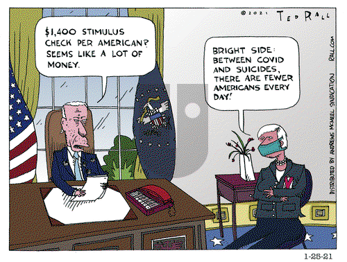 Ted Rall on Monday January 25, 2021 Comic Strip