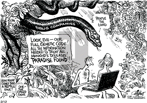 Pat Oliphant on Monday February 12, 2001 Comic Strip