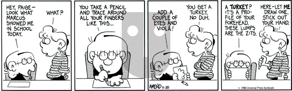 FoxTrot - Tuesday November 20, 1990 Comic Strip