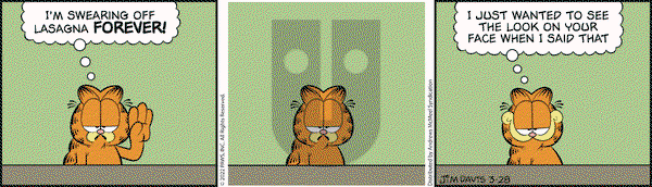 Garfield - Monday March 28, 2022 Comic Strip