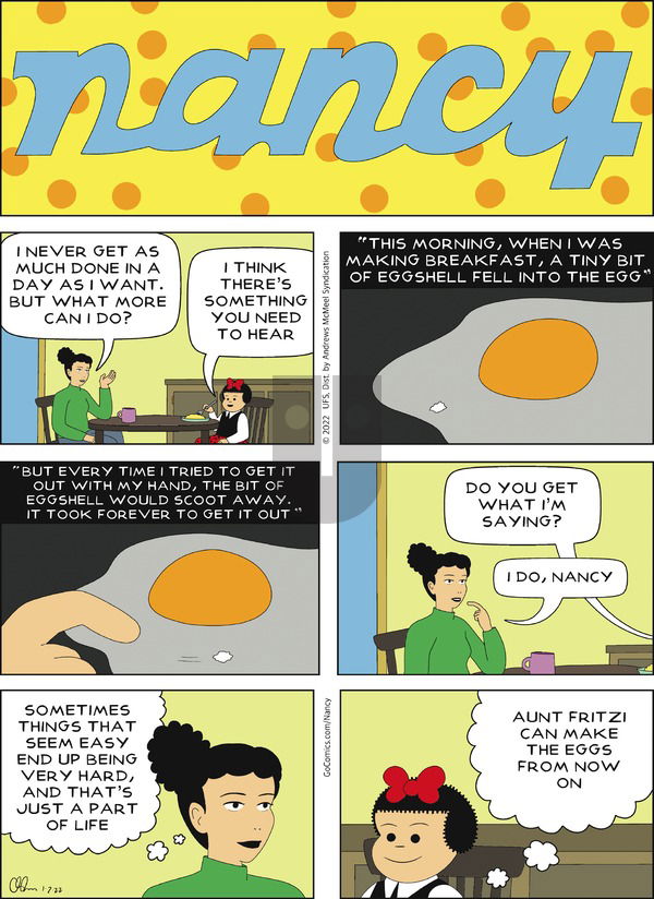 Nancy - Sunday January 2, 2022 Comic Strip