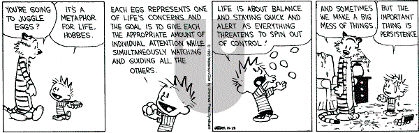 Calvin and Hobbes - Saturday October 28, 1995 Comic Strip