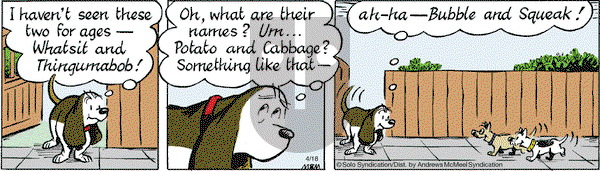 Fred Basset on Tuesday April 18, 2017 Comic Strip
