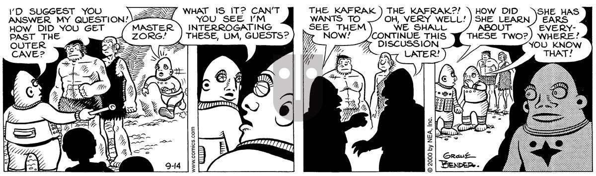 Alley Oop - Thursday September 14, 2000 Comic Strip