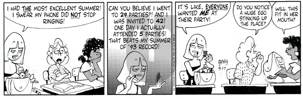 Luann on Tuesday September 17, 1996 Comic Strip
