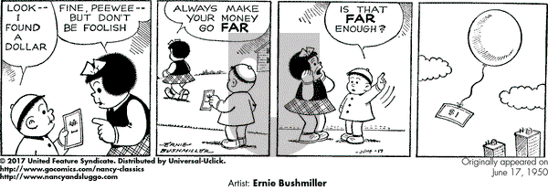 Nancy Classics on Saturday June 17, 2017 Comic Strip