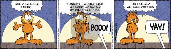 Garfield on Wednesday September 25, 2013 Comic Strip