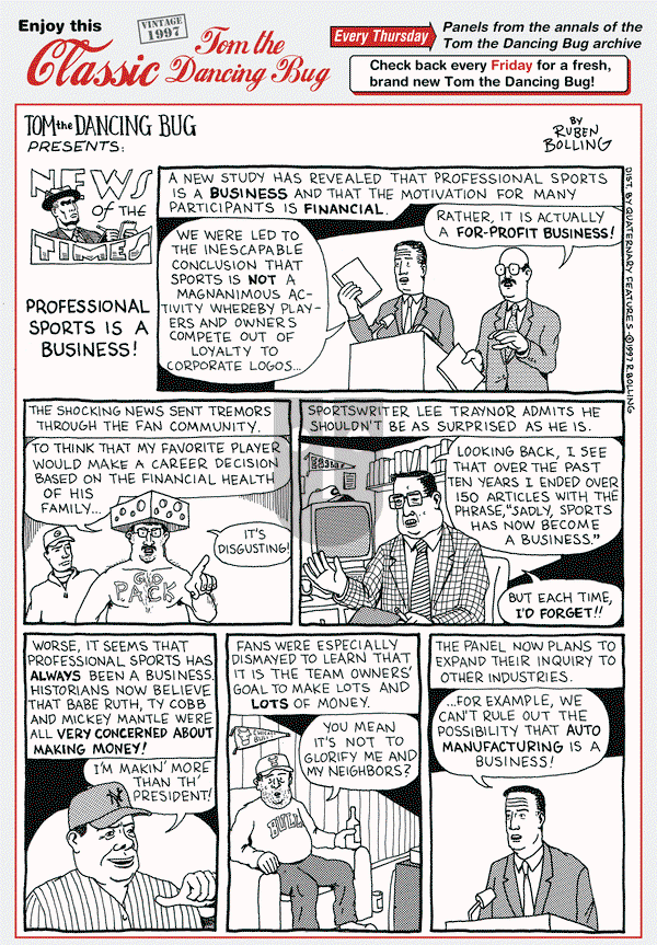 Tom the Dancing Bug on Thursday July 13, 2017 Comic Strip