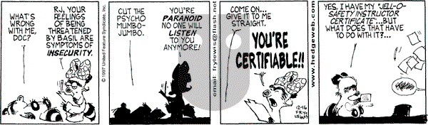 Over the Hedge on Tuesday December 16, 1997 Comic Strip