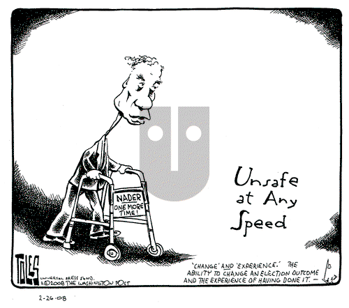 Tom Toles on Tuesday February 26, 2008 Comic Strip
