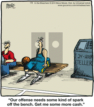 In the Bleachers on Friday January 8, 2016 Comic Strip