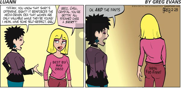 Luann on Sunday February 28, 2016 Comic Strip