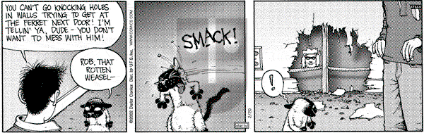 Get Fuzzy on Thursday February 21, 2002 Comic Strip