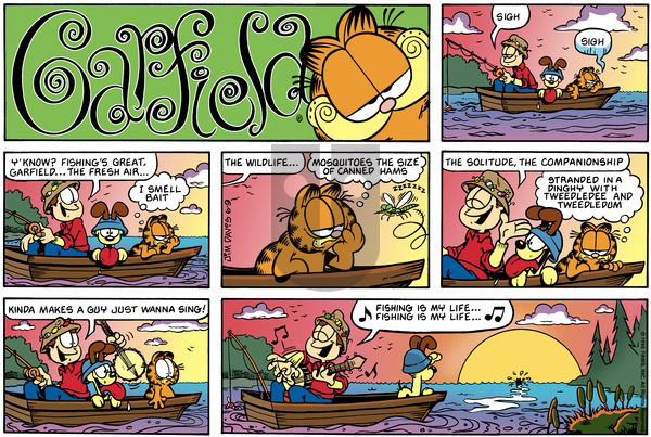 Garfield on Sunday June 9, 1996 Comic Strip
