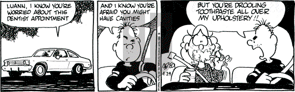Luann on Tuesday April 24, 1990 Comic Strip