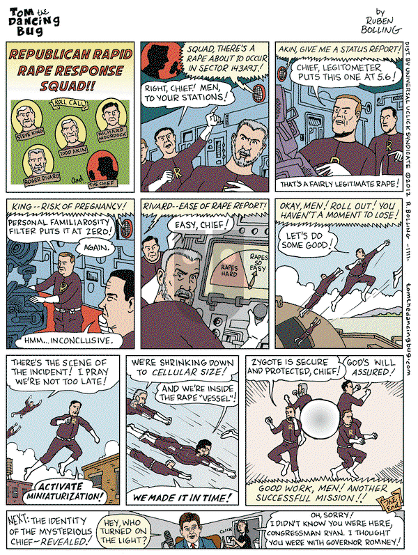Tom the Dancing Bug on Friday November 2, 2012 Comic Strip