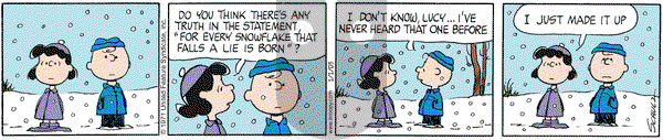 Peanuts on Wednesday January 1, 2003 Comic Strip