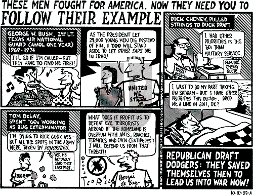 Ted Rall on Thursday October 10, 2002 Comic Strip