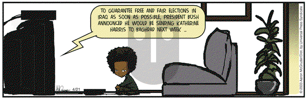 The Boondocks - Monday April 21, 2003 Comic Strip