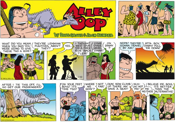 Alley Oop on Sunday January 10, 1999 Comic Strip