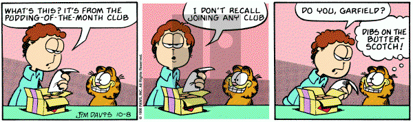 Garfield on Saturday October 8, 1988 Comic Strip