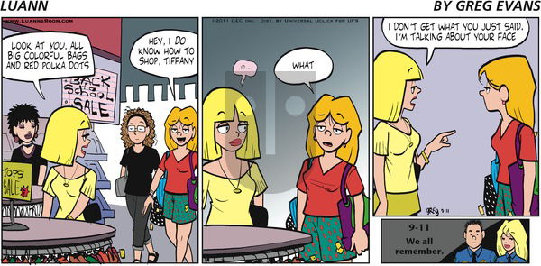 Luann on Sunday September 11, 2011 Comic Strip