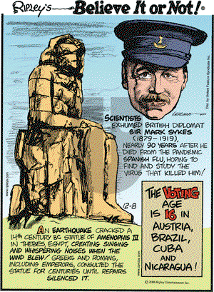 Ripley's Believe It or Not on Monday December 8, 2008 Comic Strip