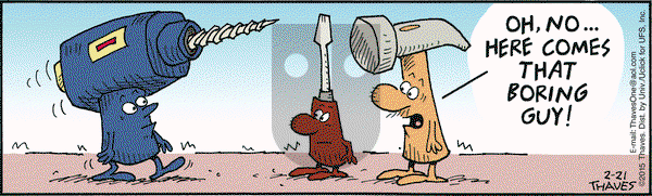 Frank and Ernest on Saturday February 21, 2015 Comic Strip