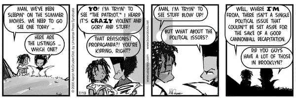 The Boondocks on Wednesday July 19, 2000 Comic Strip