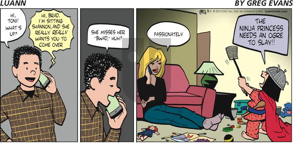 Luann on Sunday March 1, 2015 Comic Strip