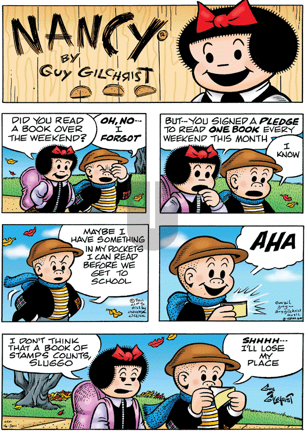 Nancy on Sunday October 16, 2011 Comic Strip