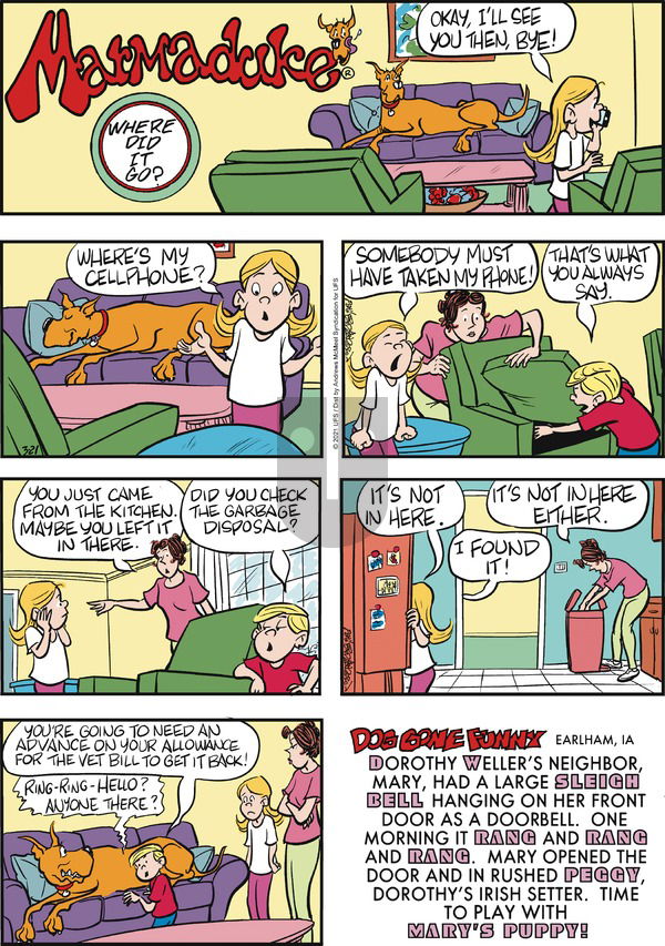 Marmaduke on Sunday March 21, 2021 Comic Strip