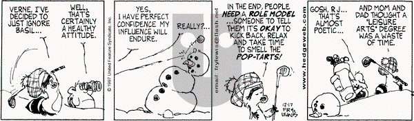 Over the Hedge on Wednesday December 17, 1997 Comic Strip