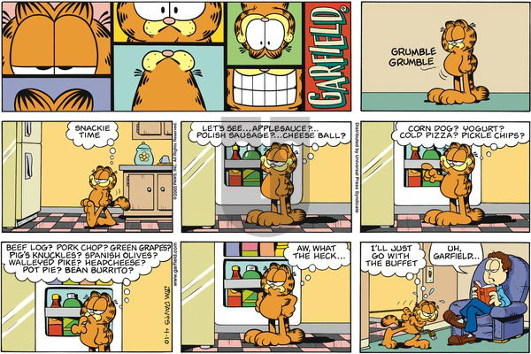 Garfield on Sunday April 10, 2005 Comic Strip