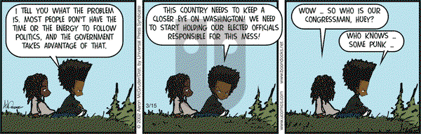 The Boondocks - Monday March 15, 2004 Comic Strip
