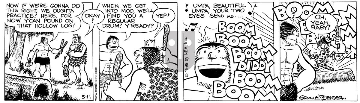 Alley Oop - Thursday March 11, 1999 Comic Strip
