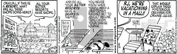 Over the Hedge on Monday August 13, 2001 Comic Strip