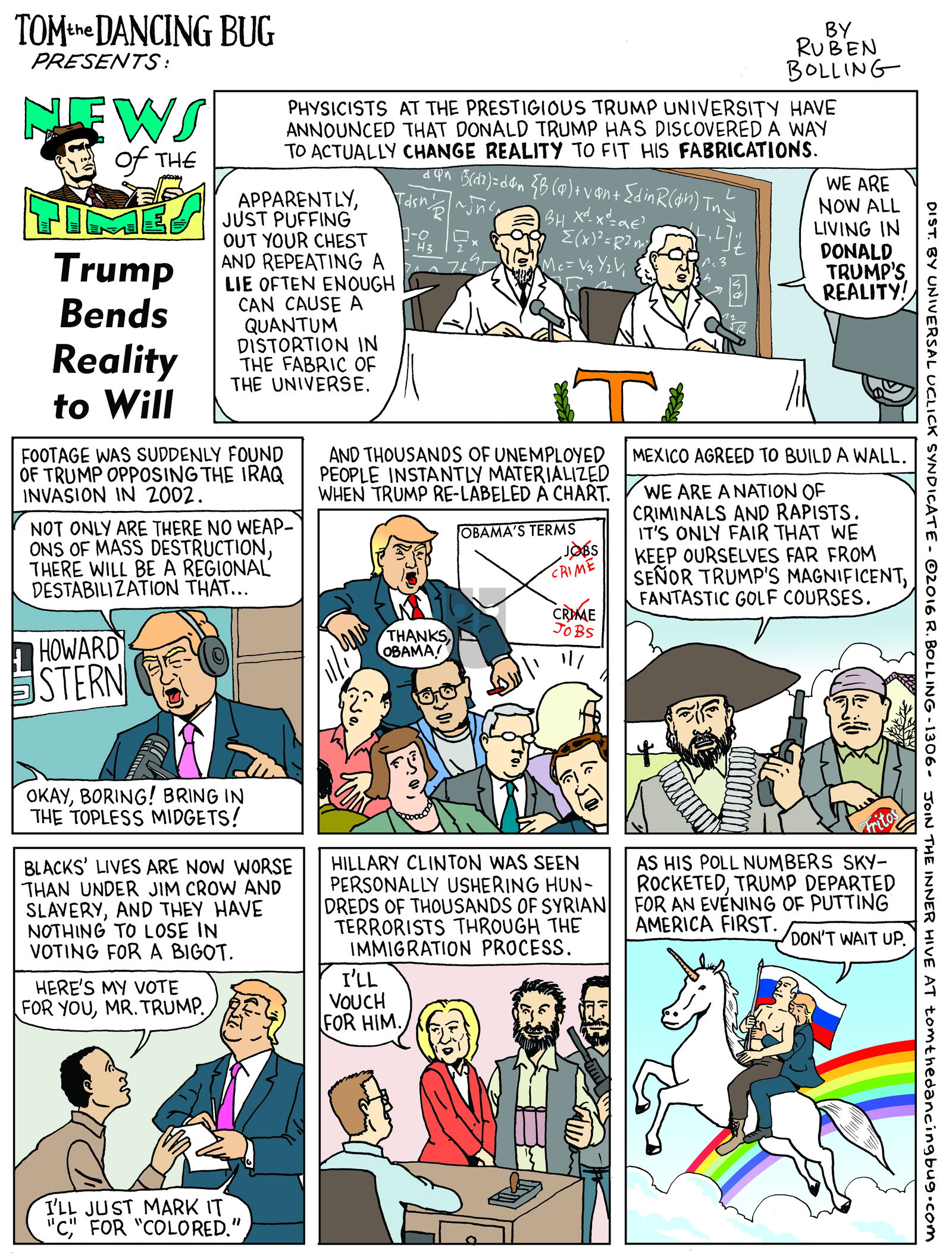 Tom the Dancing Bug on Monday September 26, 2016 Comic Strip