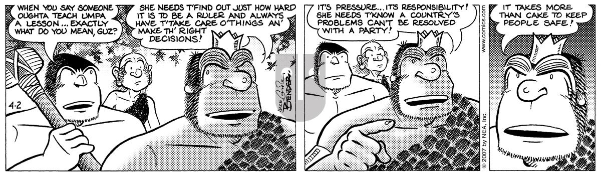 Alley Oop - Monday April 2, 2007 Comic Strip