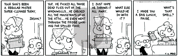 FoxTrot on Tuesday April 16, 1996 Comic Strip