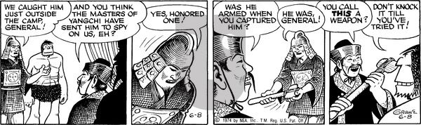 Alley Oop on Saturday June 8, 1974 Comic Strip