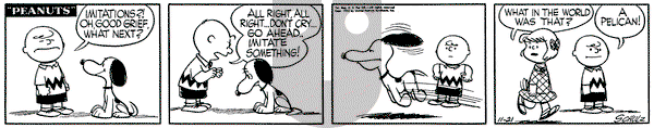 Peanuts on Monday November 21, 1955 Comic Strip