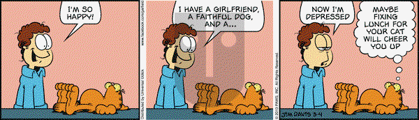 Garfield - Monday March 4, 2013 Comic Strip