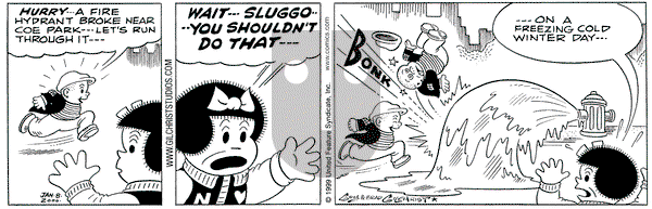 Nancy on Saturday January 8, 2000 Comic Strip