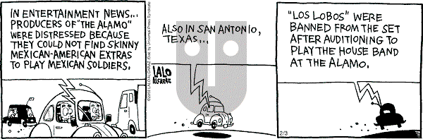 La Cucaracha on Monday February 3, 2003 Comic Strip