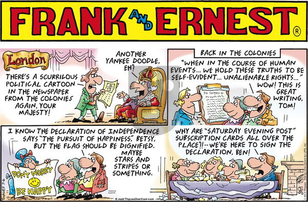 Frank and Ernest on Sunday July 6, 2014 Comic Strip