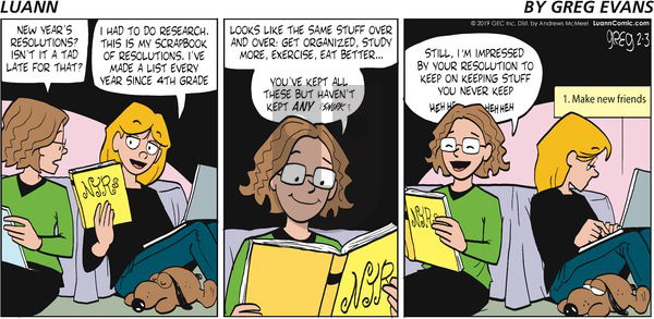 Luann on Sunday February 3, 2019 Comic Strip