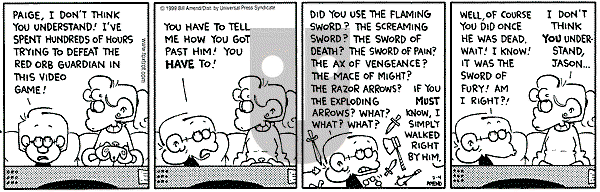 FoxTrot on Thursday February 4, 1999 Comic Strip