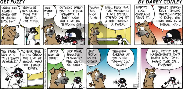 Get Fuzzy on Sunday August 17, 2014 Comic Strip
